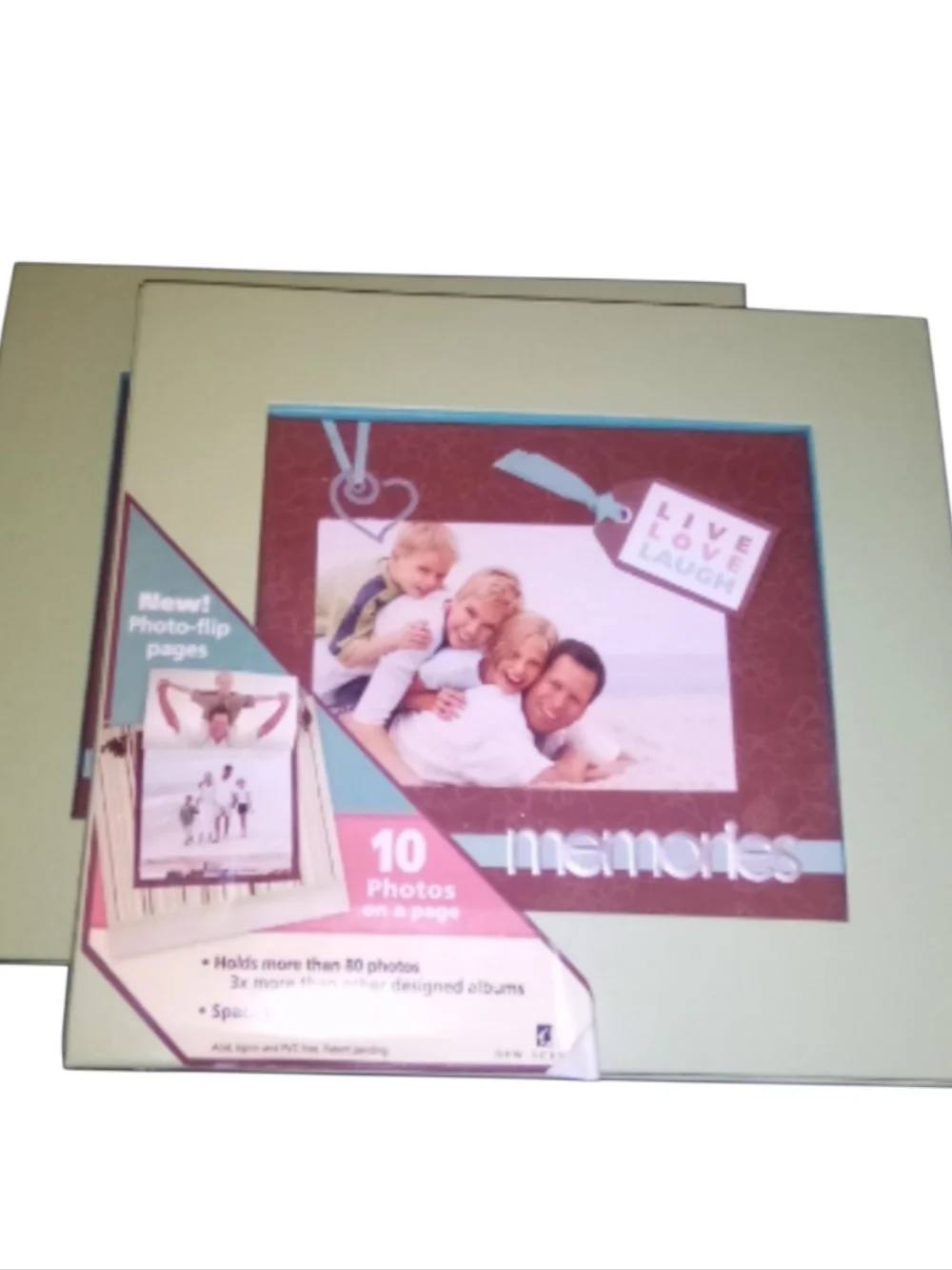 Memories Photo Album in Light Green